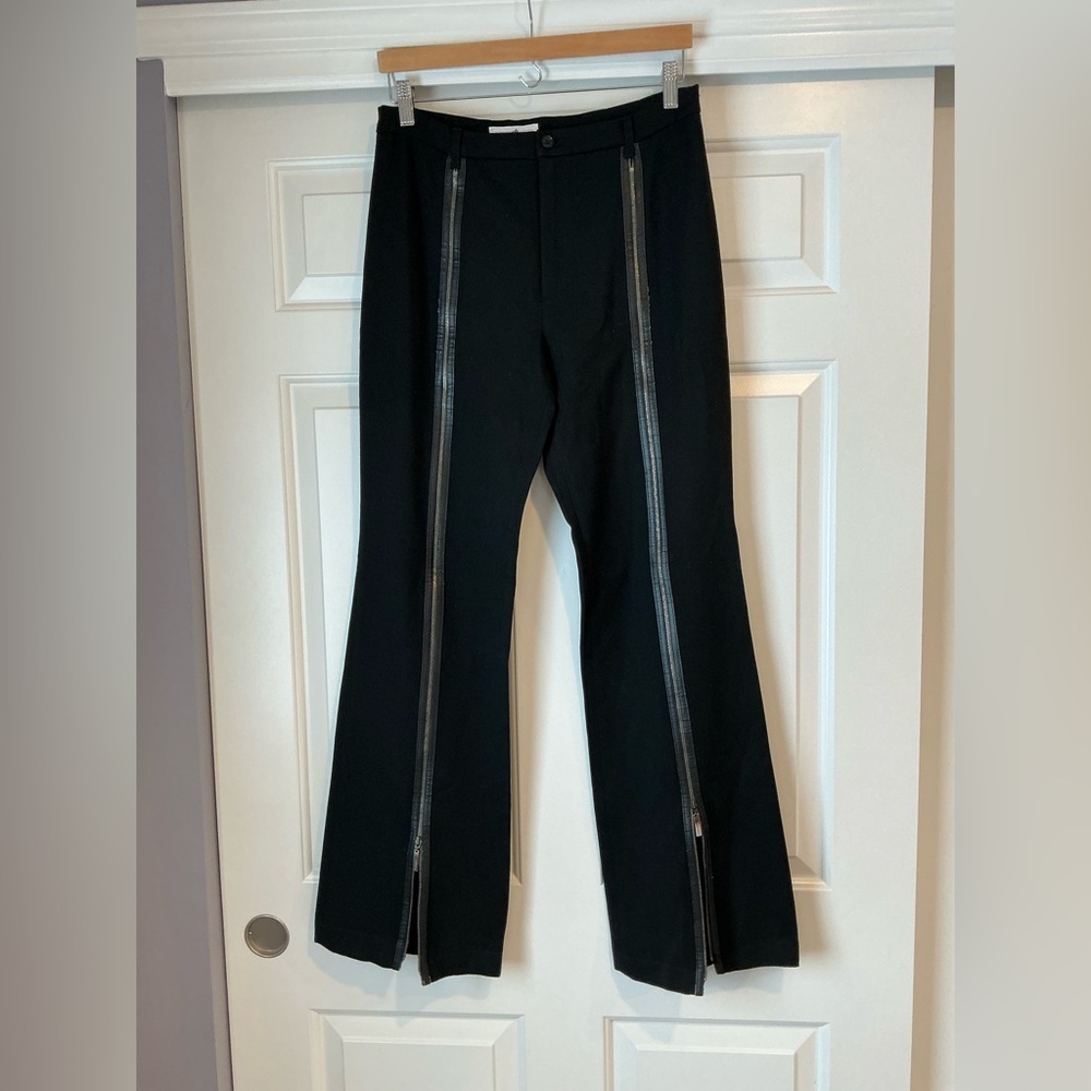 Vertigo Paris Vintage Black Flared Pants With Zipper Details 10